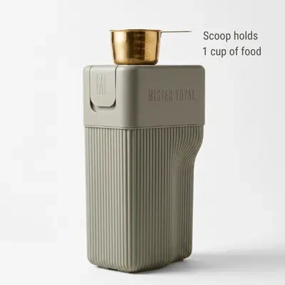 Gold toned measuring cup